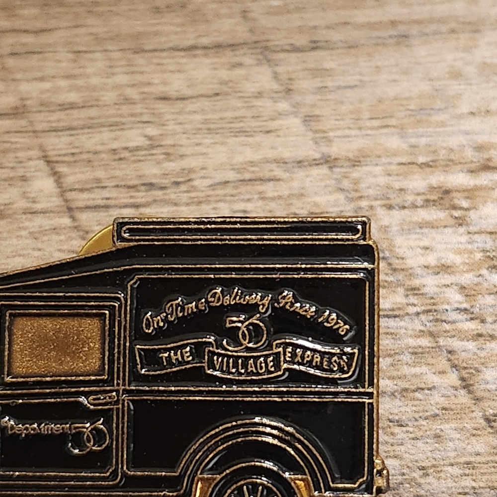 Vintage Style Black and Gold Delivery Truck Pin - Picture 2 of 4